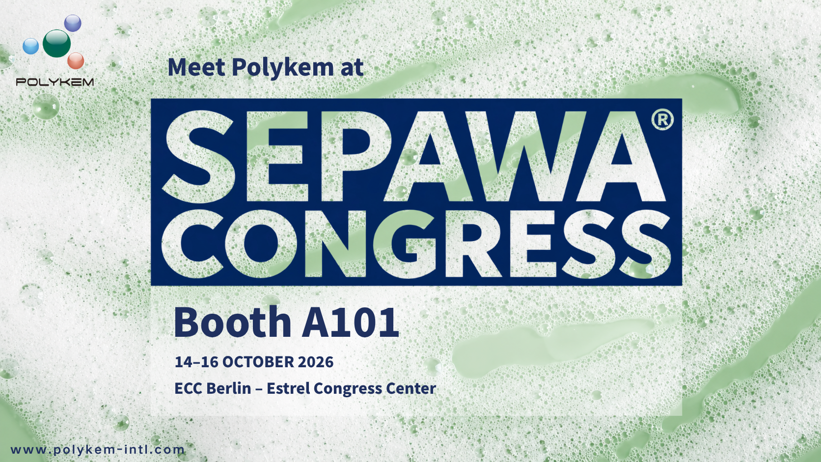 Polykem จะจัดแสดงที่ SEPAWA Congress 2026 – เยี่ยมชมบูธ A101